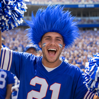 Perruques de supporter colorées pour l'esprit d'équipe, perruques de troll pour les fans de football, les supporters de football, les cheerleaders, les rassemblements d'encouragement et les événements sportifs
