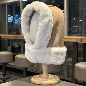 Femmes hiver doux épais daim cagoule chapeau extérieur chaud Ski froid cou couverture coupe-vent moelleux fourrure pull voyage garder au chaud - Product Image 3