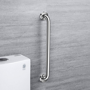 Barre d'appui de salle de bain en acier inoxydable HL 25, poignée droite brillante pour baignoire et toilettes - Product Image 3