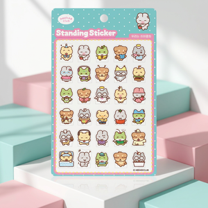 [HIHI Club] Standing Stickers We Are HIHI Club Korean Cute Character 3D Pop Up Sticker Sheet Diary Bulk Distributor Wholesale - Product Image 1