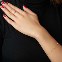 Minimalis Mini Kedatangan Baru Terlaris Desainer Mini Pasta Charms Gelang untuk Wanita