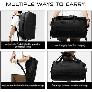 กระเป๋ายิมกันน้ำขนาดใหญ่60L ทันสมัยมี3แบบน้ำหนักเบาสำหรับการเดินทางสัปดาห์มีซิปปิดสายรัดกระเป๋าเป้สะพายหลัง - Product Image 5