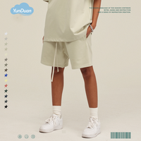 Shorts personnalisés de haute qualité, poids lourd, couleurs unies, 440GSM, vêtements tendance, ensembles personnalisés, shorts amples unisexes, shorts tendance