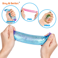Jouets sensoriels anti-stress en forme de banane, transparents et scintillants, pour soulager l'anxiété des enfants, cadeaux en vrac pour fêtes