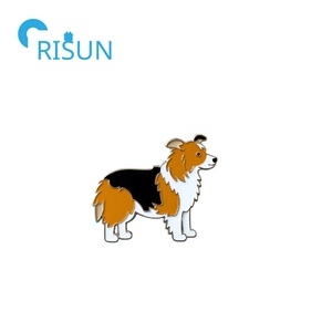 Sản Xuất Men Đen Nâu Đức <span class=keywords><strong>Shepard</strong></span> Dog Pin Trâm Động Vật Con Chó Ve Áo Pin Tùy Chỉnh Úc Shepherd Dog Pin Huy Hiệu - Product Image 2