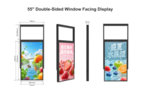 Pantalla Digital Colgante Ultrafina de Alto Brillo (2500 nit) de 55 Pulgadas para Menús de Restaurantes