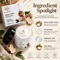 Crème hydratante et nourrissante pour le visage à la truffe blanche fermentée, niacinamide et acide hyaluronique, pour une peau éclatante et raffermie.