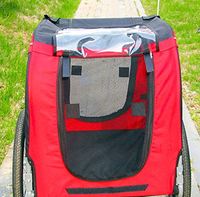 Remorque de vélo pour chien 2-en-1, poussette pour animaux de compagnie, remorque de vélo avec suspension à ressorts, pliable, rangement, tissu Oxford, cadre en acier