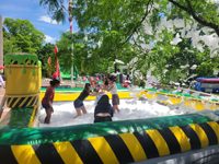 Fosse en mousse gonflable de nouveau design avec toboggan en PVC et piscine Kits de réparation de garantie de 2 ans pour la location de jeux de fête et de carnaval