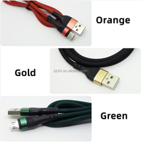 Câble USB Type-C en nylon bleu 6A à charge rapide pour téléphones