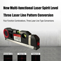 Mètre laser 3-en-1 : Niveau, Télémètre numérique et Règle horizontale/verticale avec bulle de nivellement