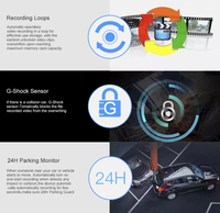 Caméra embarquée double objectif 4G 4K avec miroir, ADAS, BSD, Wifi, GPS, suivi, DVR, boîte noire de voiture avec application tactile, suivi en temps réel