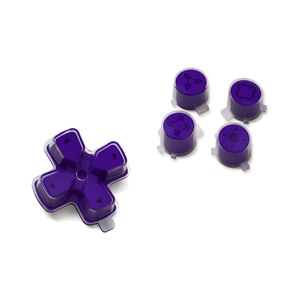 Botones de Acción D-pad Personalizados en Tres Tonos: Morado, Transparente y Negro, con Símbolos Rediseñados para el Control de PS5 - Product Image 6