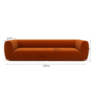 Sofá seccional modular moderno gato arándano vintage resistente a los arañazos tela mate de línea recta patas de madera vida pequeña - Product Image 6