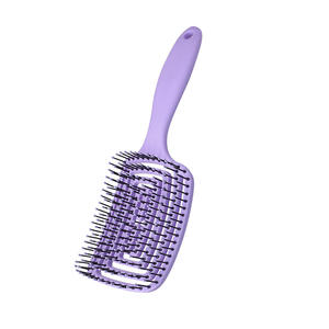 Venta al por mayor de fábrica de nailon masaje ecológico rizado antiestático paleta Flexible desenredante cepillo de pelo - Product Image 6