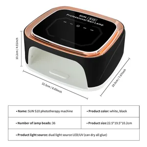 Rechargeable Nail Art Lamp Professional 36 LED UV Dryer for Gel Nail Polish, Fast Nail Dryer <b>with</b> 4 <b>Timers</b> for Salon and Home - Product Image 6