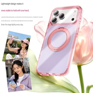 เคสโทรศัพท์มือถือแม่เหล็กแบบด้านสุดหรูสำหรับ iPhone 17 12 13 Pro Max 16 15 14 Plus 17 Air พร้อม 360 °   ฝาครอบกันกระแทกแบบมีขาตั้ง - Product Image 3