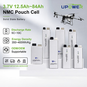 Célula de Bateria de Estado Semi-Sólido ULi 350Wh/KG NMC Pouch 3.7V 12.5Ah 10C de Alta Descarga para UAV de Asa Fixa, Hexacóptero e Multi-Rotor - Product Image 1