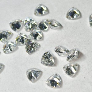 Triangle Cut Cubic Zirconia Loose Gemstones Clear White For Jewelry Making Synthetic Lab Created Zircon Stone - Product Image 1