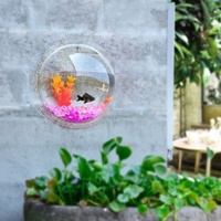 Vase et pot de fleurs en acrylique mural, aquarium créatif monobloc pour poissons rouges, décoration d'intérieur