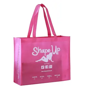 Eco-friendly Recycled Non-woven Fabric Custom Logo Reusable Promotional Tote Shopping Bag