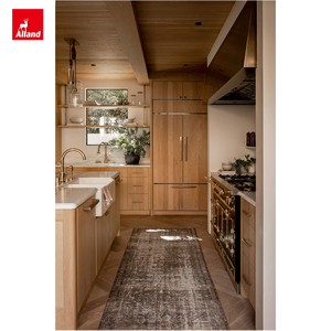 Armoires de rangement hautes Allandcabinet, porte en placage, bois massif, style fermier, armoires de cuisine en bois d'érable et accessoires - Product Image 5
