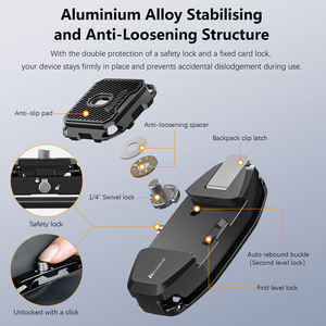 Fashionable <b>Backpack</b> Clip Quick Release Dual-Stage Locking Action <b>Camera</b> Accessories for DJI Action - Product Image 3