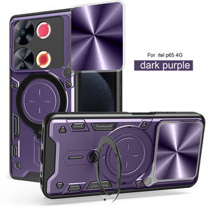 Étuis de téléphone anti-gravité avec béquille rotative <span class=keywords><strong>et</strong></span> fenêtre coulissante Lichicase pour Itel A100C Accessoires mobiles - Product Image 3