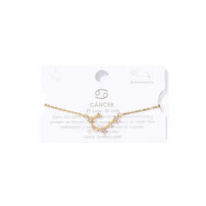 Bracelet en acier inoxydable Cancer, bijoux du zodiaque en diamant de 12 mm pour femmes - Product Image 2