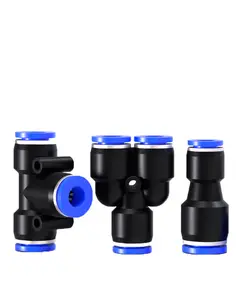 ZCKM Air Pneumatic Fittings PY Pneumatic Connector Quick Fitting Plastic Air Hose Connector 4/5/6/8/10/12/14/16mm Air Shipping