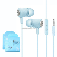 Usine en gros L105 3.5MM prise stéréo filaire écouteur 1.2M intra-auriculaire mains libres câble contrôle Hifi jeu casque