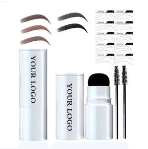 Kit de Plantillas para Cejas Veganas de un Solo Paso con Logotipo Personalizado, Resistente al Agua, a Prueba de Manchas, Polvo para Cejas de Larga Duración - Product Image 1