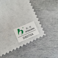 Entoilage thermocollant non tissé 70 GSM en 100% polyester nouvelle fibre, écologique, couleur blanche, avec points doubles PA, thermocollant pour manteau