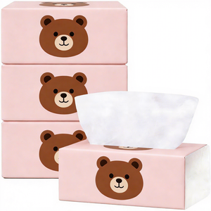 Meilleur mouchoir facial en papier de pâte de bois vierge douce, personnalisé avec logo de marque, sans poussière, écologique, 15g x 5 plis, 130*180mm - Product Image 1