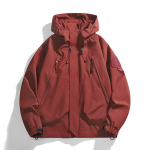 Chaqueta Impermeable con Capucha Color Verde Lima para Mujer, Chaqueta Deportiva de Nailon con Cierre, Cortavientos para Exteriores - Product Image 4
