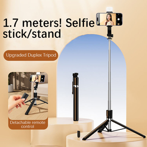 170cm Telescopic Phone <b>Tripod</b> Extendable Selfie Stick Smart Wireless Remote Control LED Fill Lamp Photography Mount - Product Image 4