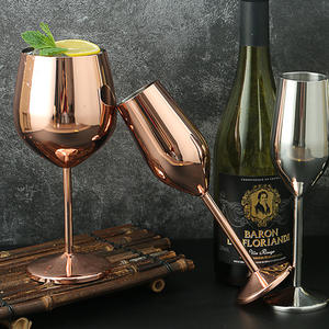 <span class=keywords><strong>6</strong></span> oz fête tasses à vin rouge Logo personnalisé en acier inoxydable or Champagne <span class=keywords><strong>verre</strong></span> à bière en métal à paroi unique pour bar maison bureau voyage utilisation - Product Image 2