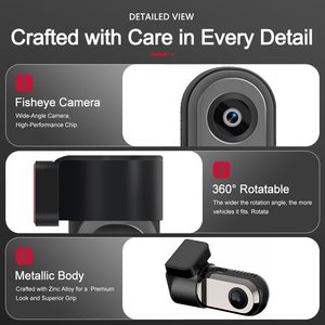 กล้องติดรถยนต์ Navihua FHD 1080P บันทึกภาพหน้า-หลัง แบบ Plug and Play สำหรับอุปกรณ์เสริมในรถยนต์ - Product Image 3