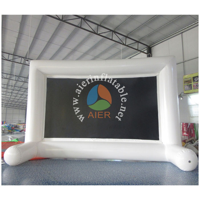 6x4M Inflatable Movie Screen Advertising Inflatables Commercial PVC Giant White Projection Screen for Outdoor Event Rental