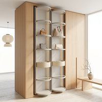 Vitrine LED autoportante motorisée rotative à 360° personnalisable, de luxe moderne, pour présentation de sacs de chambre à coucher, destinée aux centres commerciaux et magasins de détail