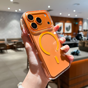 เคสใสกึ่งโปร่งแสงสำหรับ <span class=keywords><strong>iPhone</strong></span> 17 Pro Max พร้อมกรอบเลนส์ป้องกันสีเข้ากัน - Product Image 1