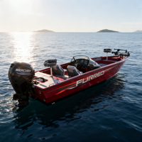 Bateau de pêche en aluminium de 5,5 m, yacht sportif léger, stable, personnalisable avec moteur
