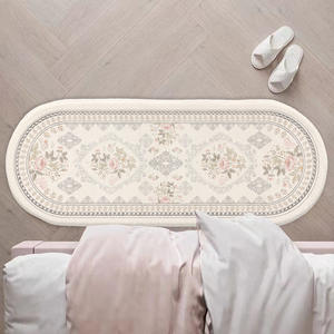 Alfombra ovalada para dormitorio con impresiones persas, imitación de cachemira, antideslizante, diseño geométrico AUBUSSON para sala de estar y dormitorio - Product Image 5