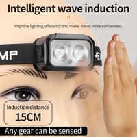 Lampe frontale 2 en 1 réglable avec 5 modes d'éclairage, lampe torche LED portable, étanche, pour les sports nocturnes, les situations d'urgence, l'utilisation en extérieur