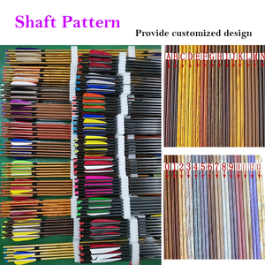 Frecce in Puro Carbonio per Tiro con l'Arco, Asta Rivestita in <span class=keywords><strong>Legno</strong></span>, Piume di Tacchino, <span class=keywords><strong>Spine</strong></span> 250-800, per Arco Ricurvo e Caccia - Product Image 6