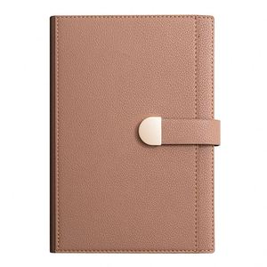 New <b>A5</b> Simple Business Office Diary Meeting Record <b>Notebook</b> Imitation <b>Leather</b> Cover Customizable Logo Gift Box Set Souvenir - Product Image 1