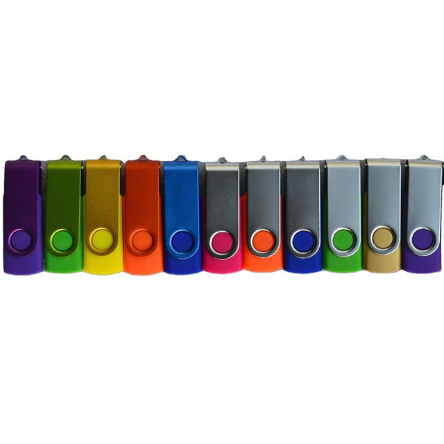 Wholesale Custom USB Flash Drive Memory Stick PenDrives 128GB 64GB 32GB 16GB 8GB 4GB 2GB 1GB Swivel U Disk USB 2.0 Logo Optional