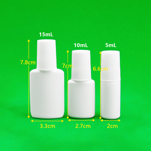 Botella de esmalte de uñas mate de 15ml con cepillo blanco, cuentagotas sin LDPE, CAÑO DE HDPE, industria de la belleza, botella de gasolina de plástico - Product Image 2