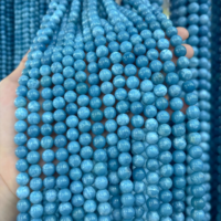 Perles en pierre naturelle en gros, pierre ciel bleu, Larimar bleu, perles de pierres précieuses en vrac à pouvoir énergétique amélioré pour la fabrication de bijoux