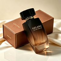 Nouveau produit, flacon de parfum de luxe, dégradé brun, flacon de parfum en verre personnalisé, 100 ml, flacon de parfum vide avec emballage en boîte